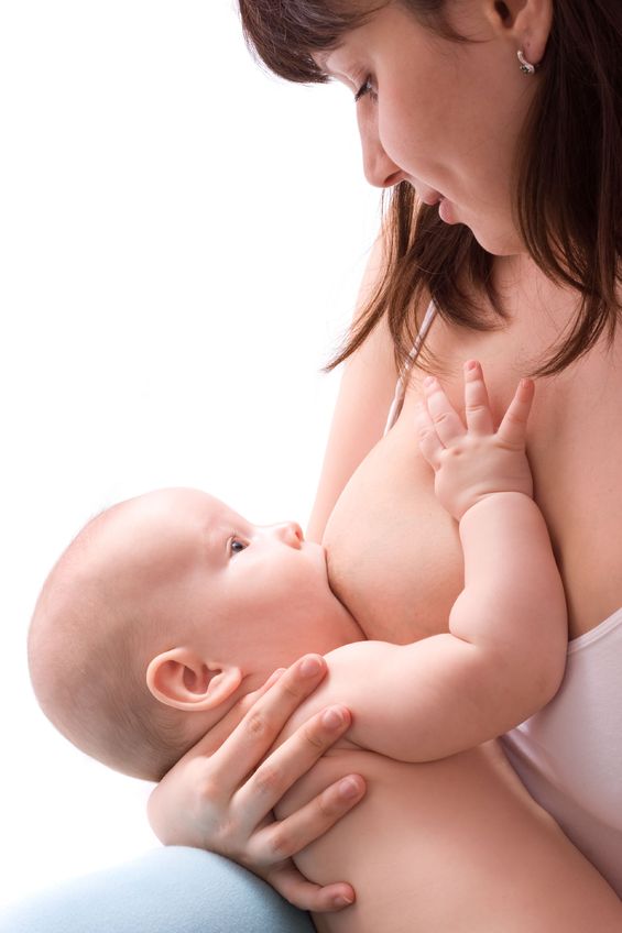 mother breastfeeding 6-month old baby