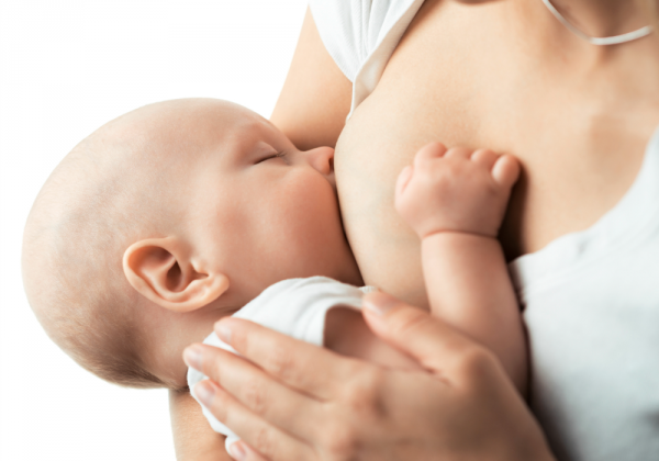 mother breastfeeding-deep latch